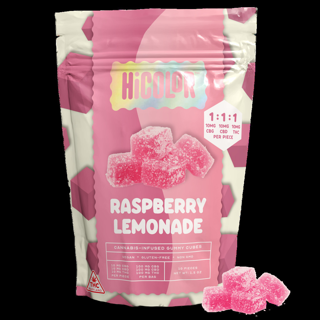 HiColor Raspberry Lemonade 1:1:1 CBG:CBD:THC Hicolor