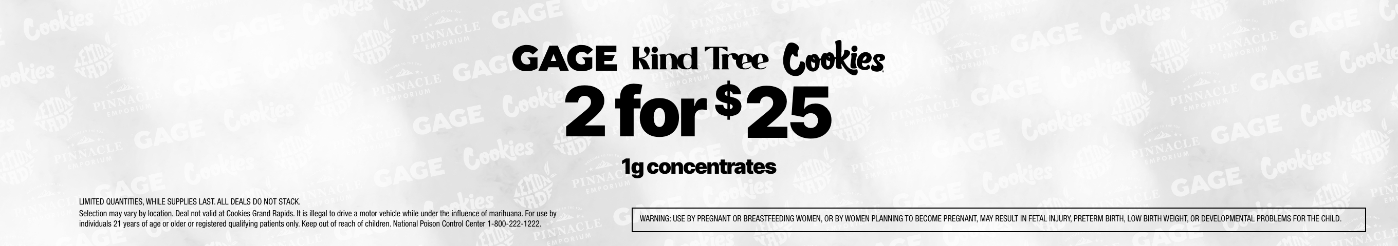 Cannabis Promo, Cannabis Sales, Cannabis Discounts, Cannabis on Sale, GAGE, COOKIES & KIND TREE 1G CURED & LIVE RESIN - 2 FOR $25