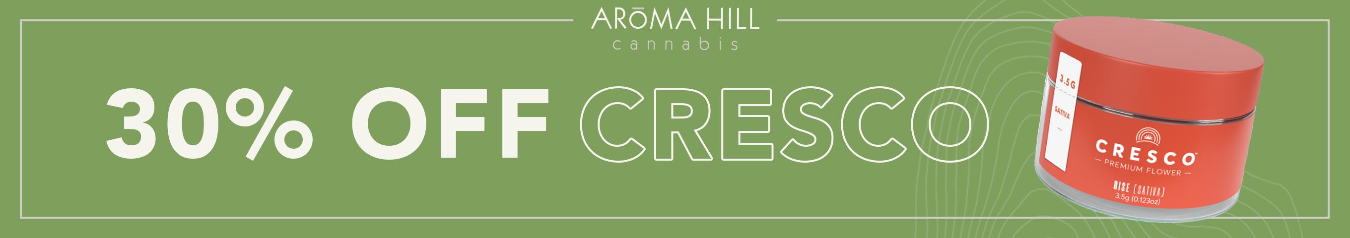 Cannabis Promo, Cannabis Sales, Cannabis Discounts, Cannabis on Sale, 30% off Cresco 