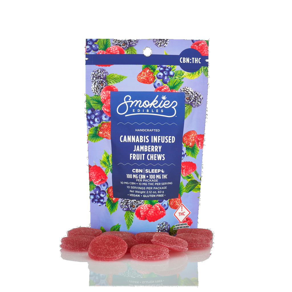 Jamberry 100mg 1:1 CBN Gummies Smokiez Edibles