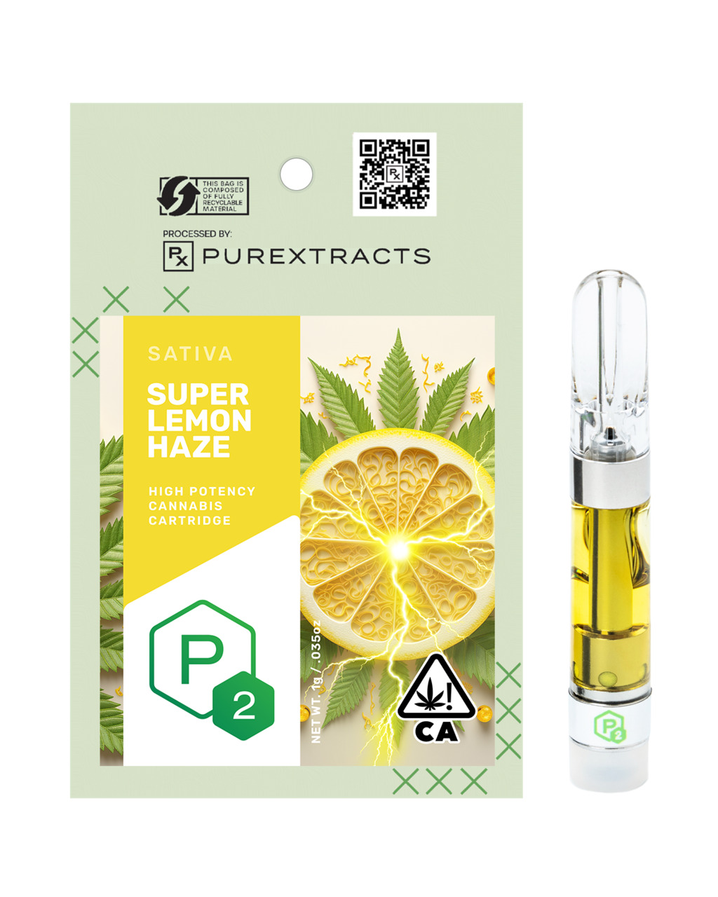 Buy P2 Cartridges Super Lemon Haze 1 gram image