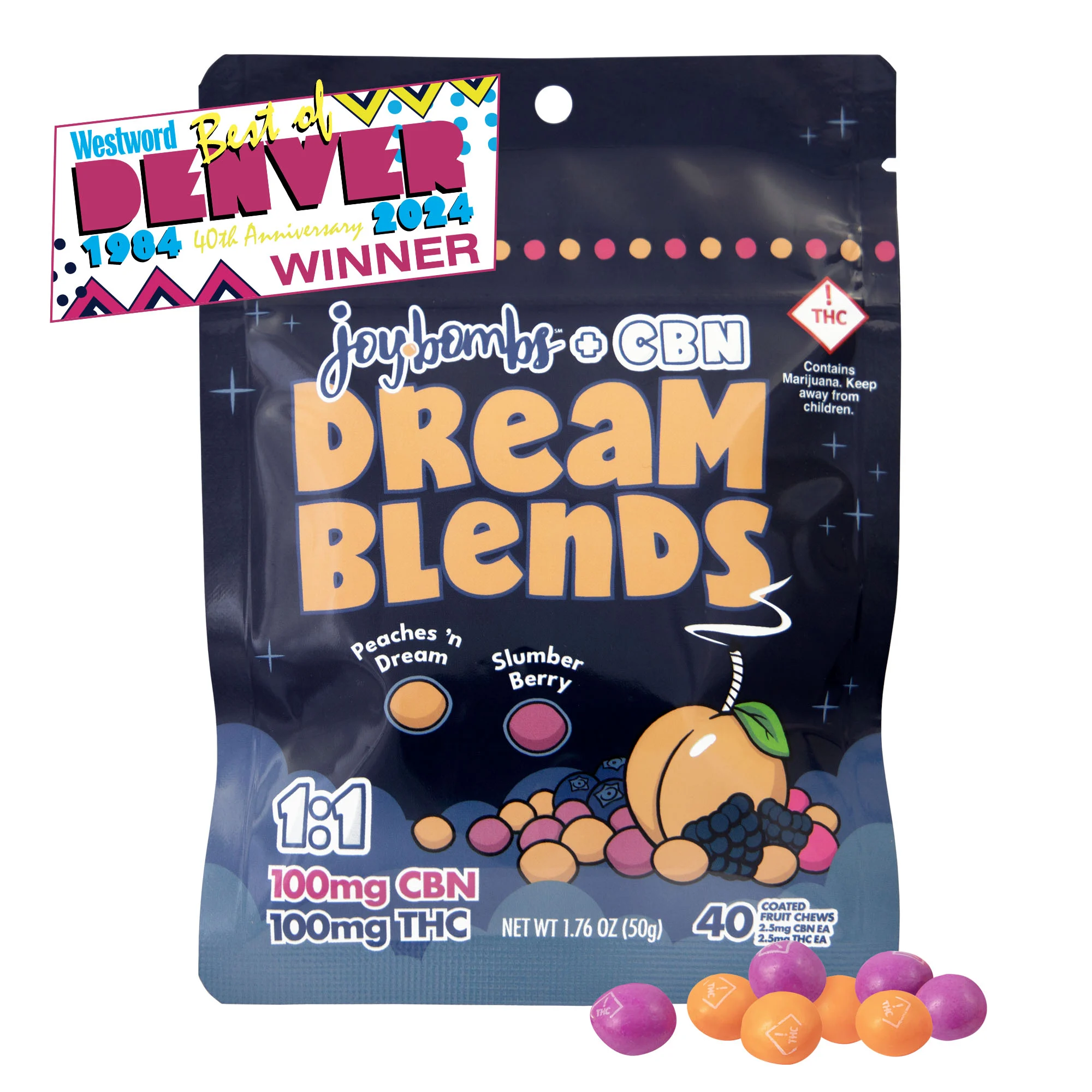 Joy Bombs Dream Blends 1:1 CBN:THC Joyibles