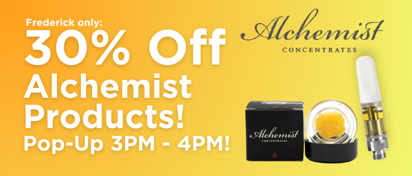 Cannabis Promo, Cannabis Sales, Cannabis Discounts, Cannabis on Sale, 30% Off Alchemist Products