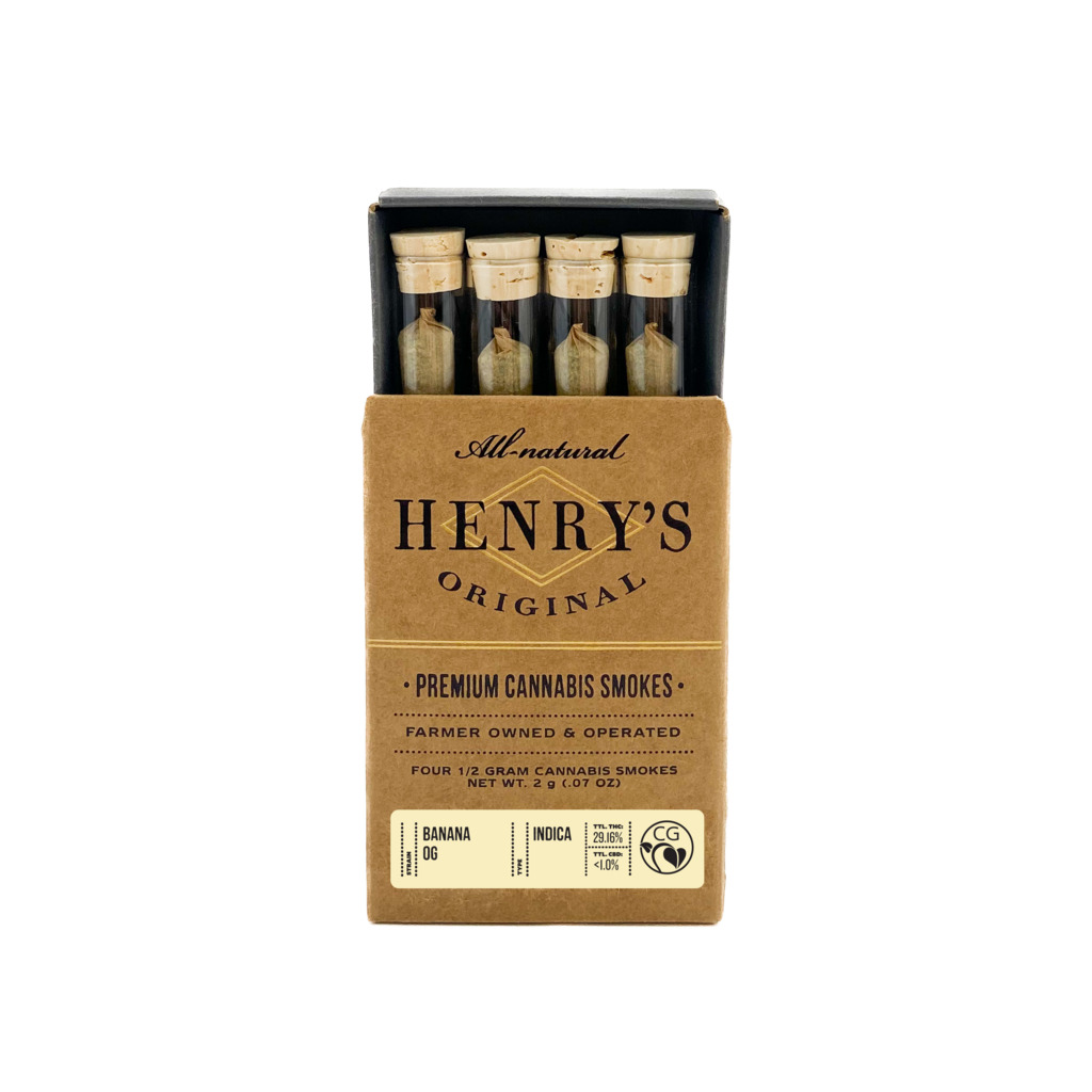 Buy Henry's Original Pre-Rolls Banana OG 2g / 4-Pack image