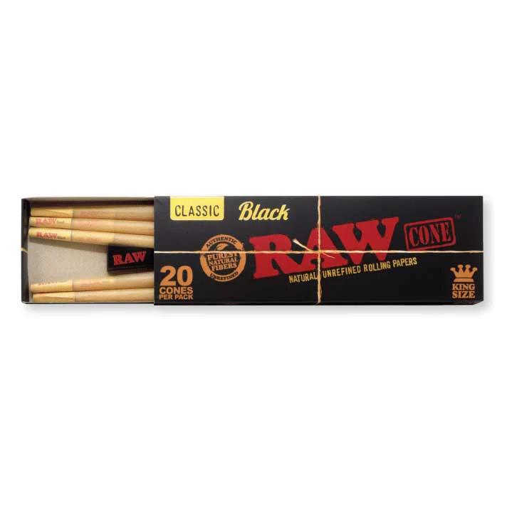 Buy RAW Accessories Cones  - Black King Size image