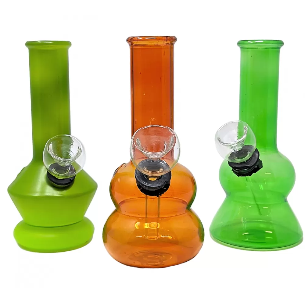 5" Frosted Color Double Shade Water Pipe