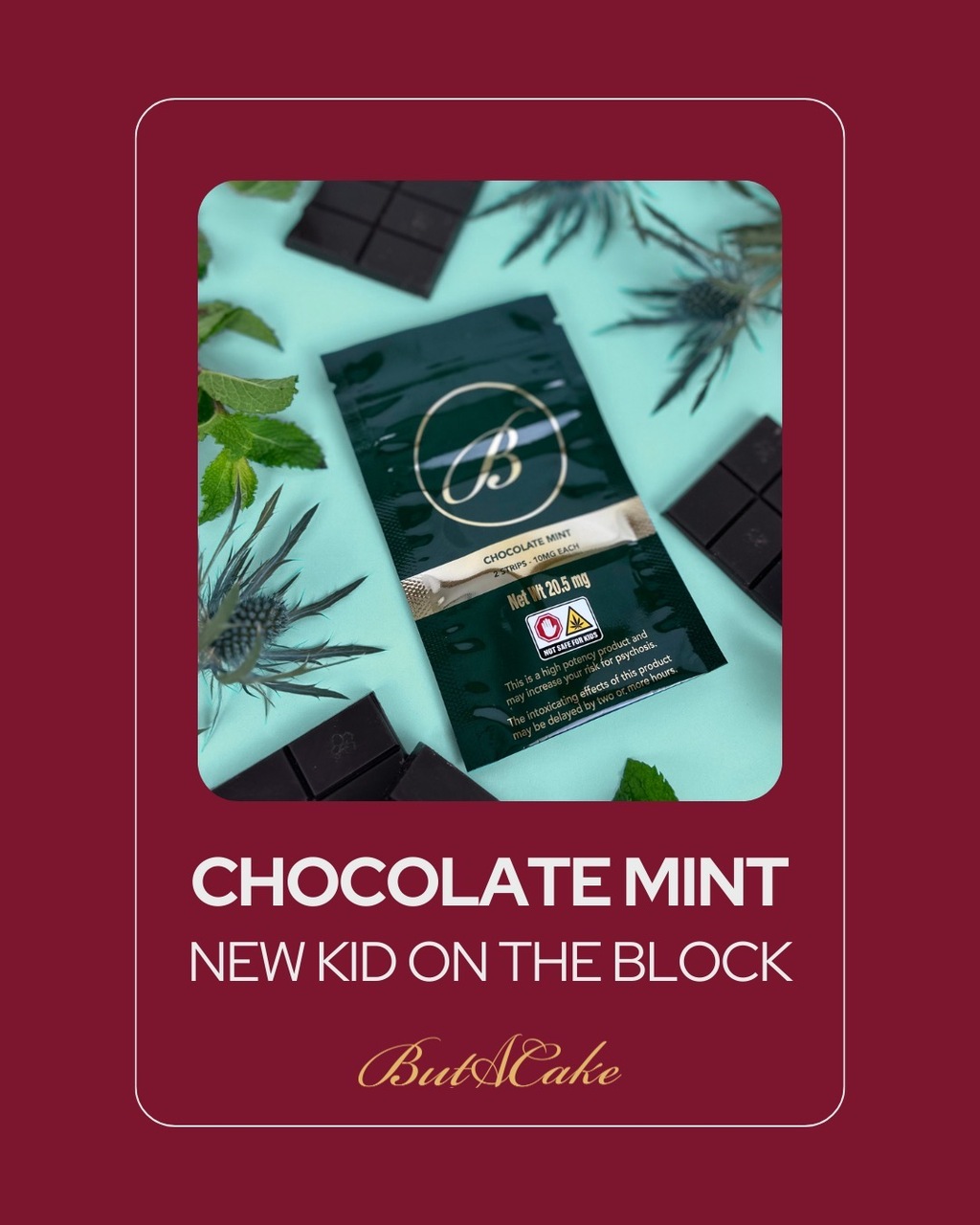 Chocolate Mint Edible Strips But-A-Cake