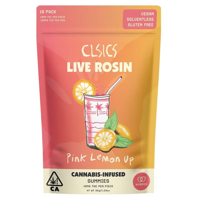 Pink Lemon Up Live Rosin Gummies CLSICS