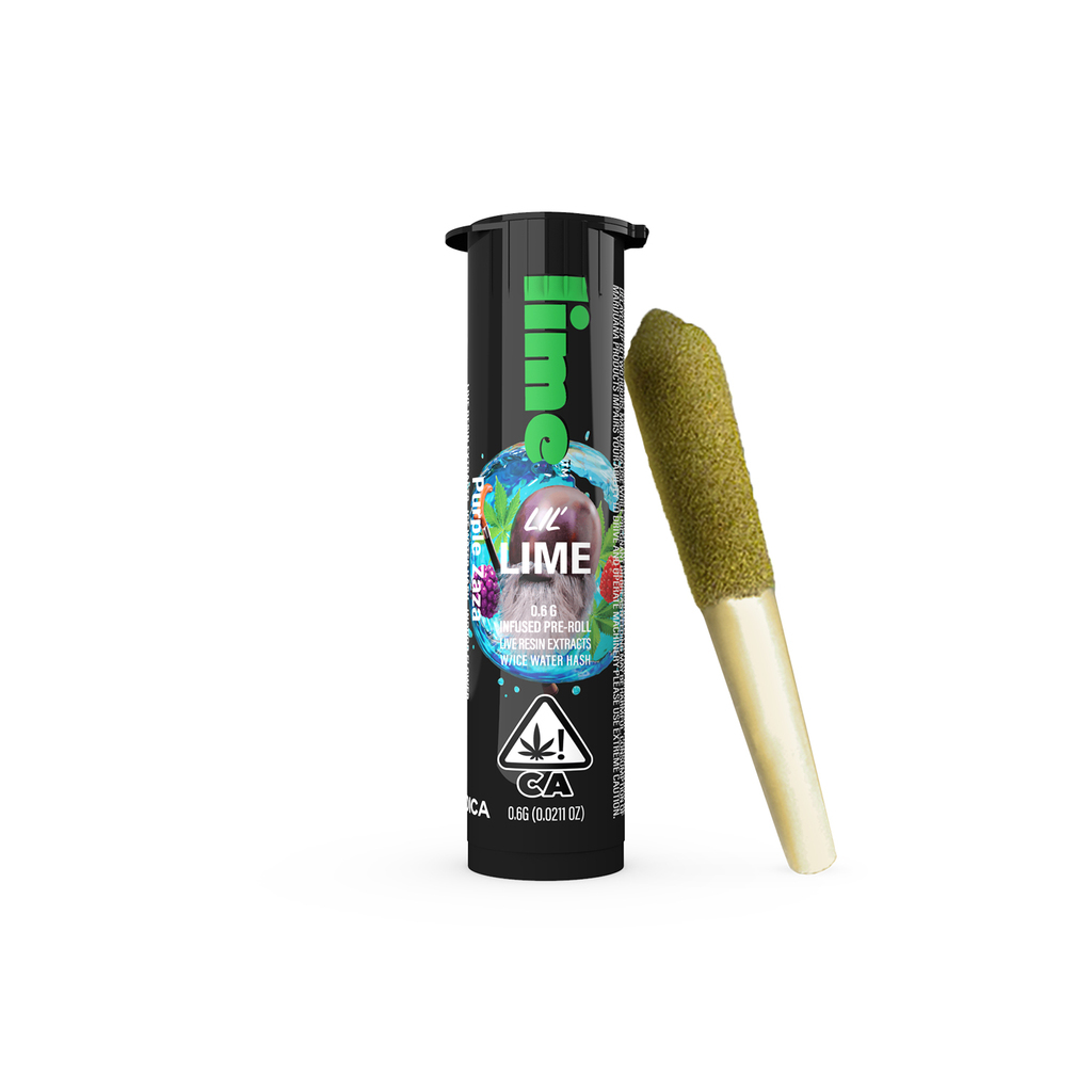 Buy Lime Pre-roll Lil Lime Purple Zaza Live Resin W/ Ice Water Hash  0.6 G image