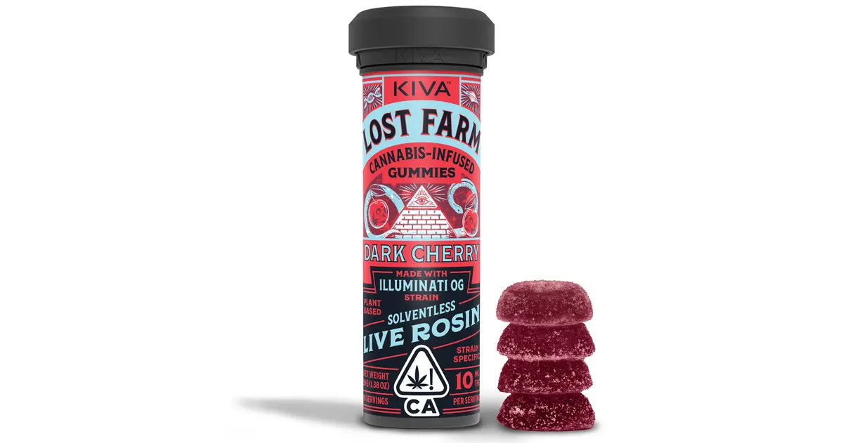 Dark Cherry Illuminati OG Rosin Gummies Lost Farm