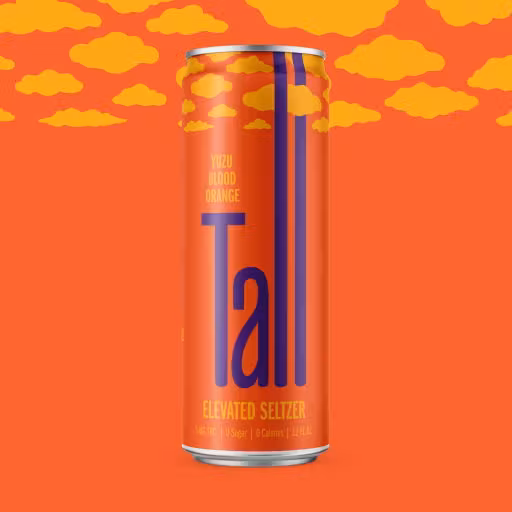 Yuzu Blood Orange Seltzer Tall