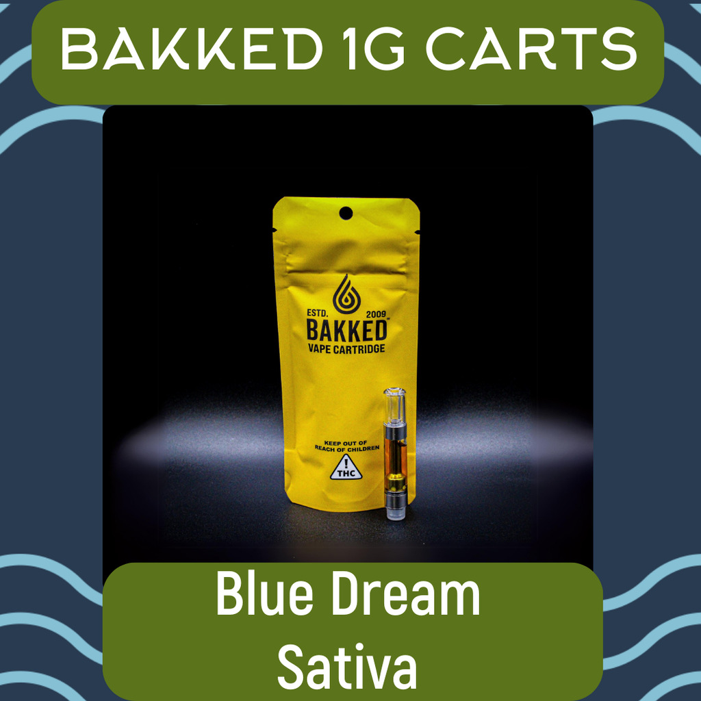 Buy Bakked Vapes Bakked Vape Cart | Blue Dream 1g Cart image