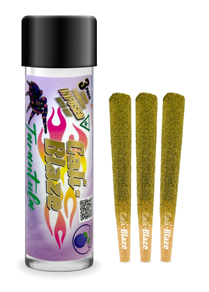 Blueberry Tarantula Infused Pre-roll 3 pack (H) Cali Blaze