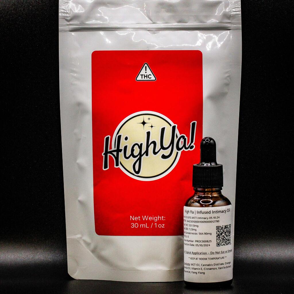 Buy High Ya Topicals, Lotions and Balms Infused Intimacy Oil 500 MG image