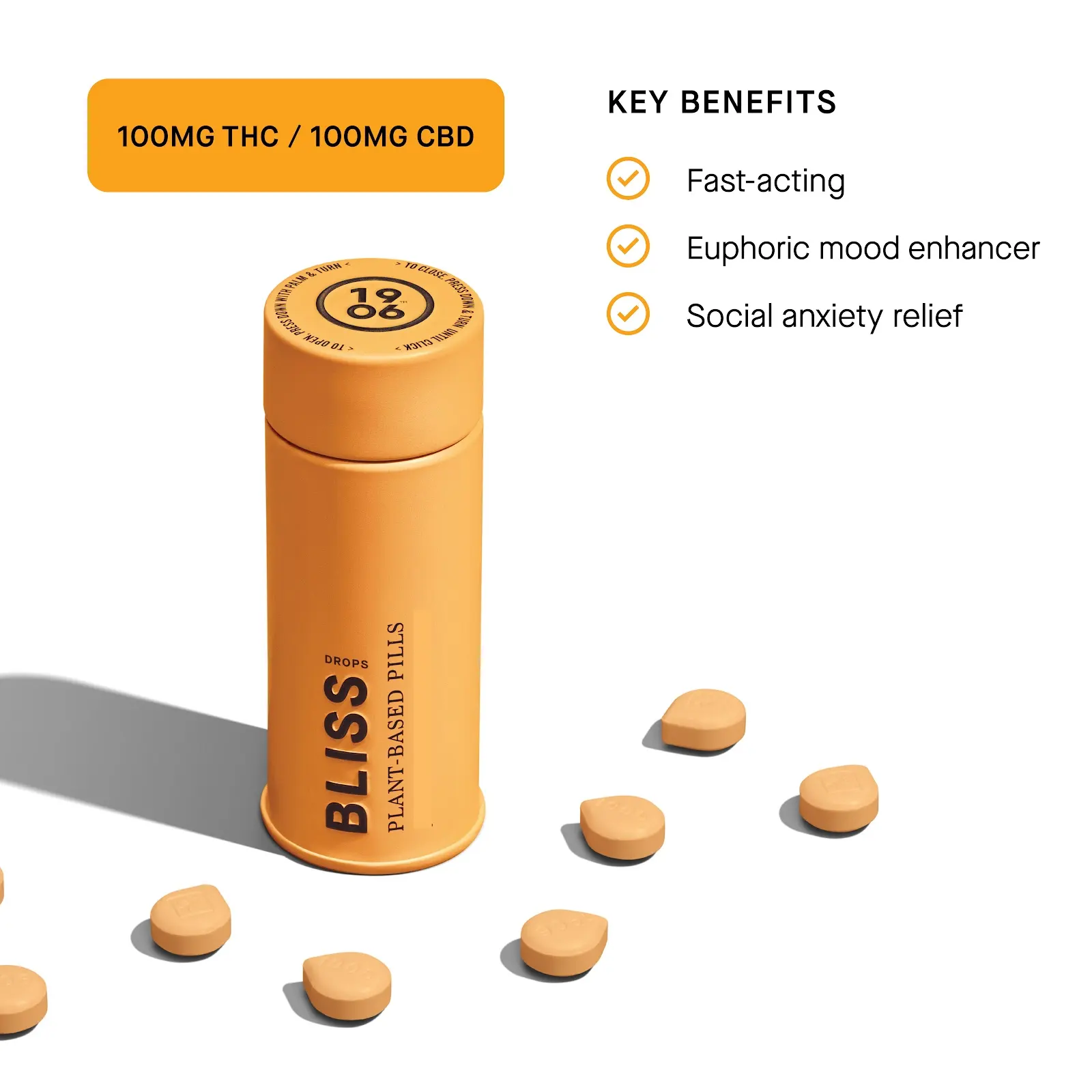 Buy 1906 Edibles 1:1 Bliss 20pk 100mg image №1