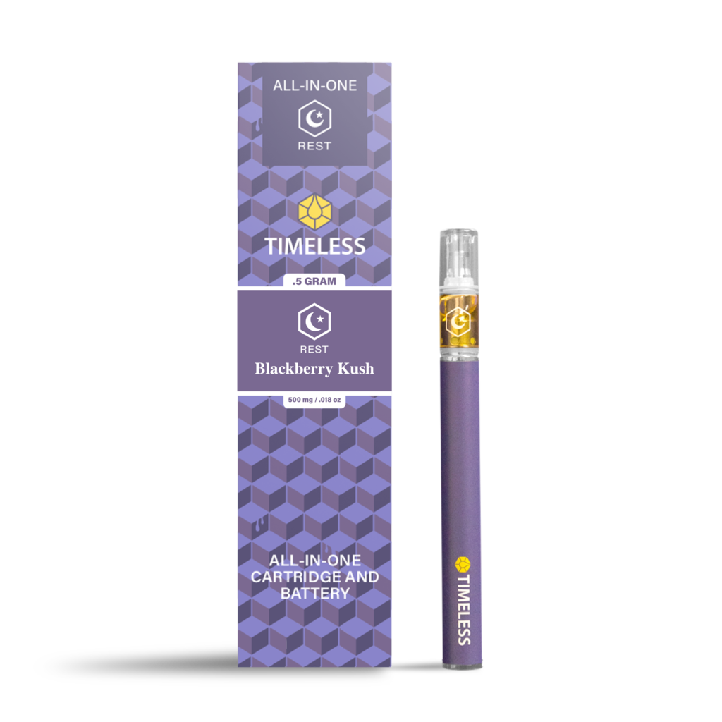 Buy Timeless Cartridges Blackberry Kush 0.5g Disposable image