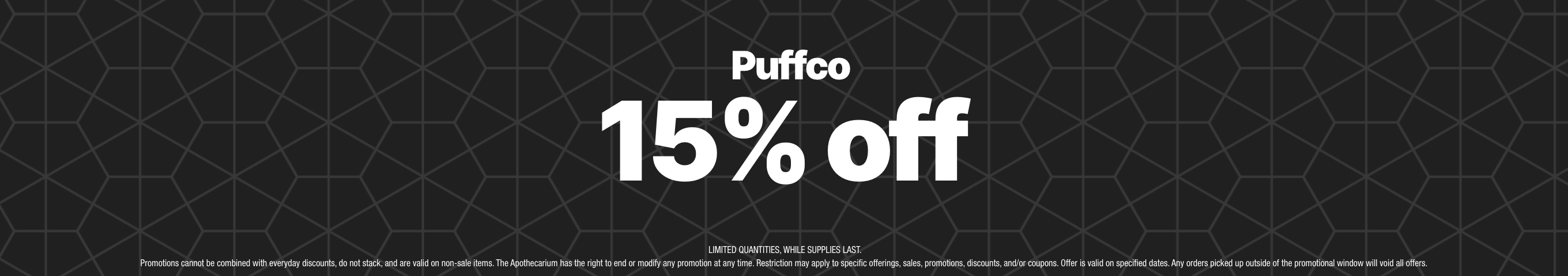 Cannabis Promo, Cannabis Sales, Cannabis Discounts, Cannabis on Sale, 15% off Puffco