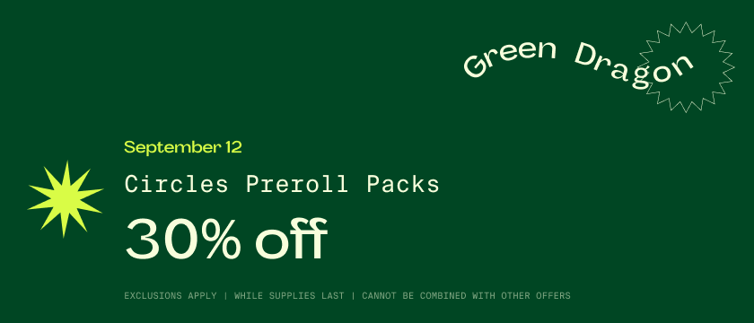 Cannabis Promo, Cannabis Sales, Cannabis Discounts, Cannabis on Sale, Sept 12: 30% off Circles preroll packs