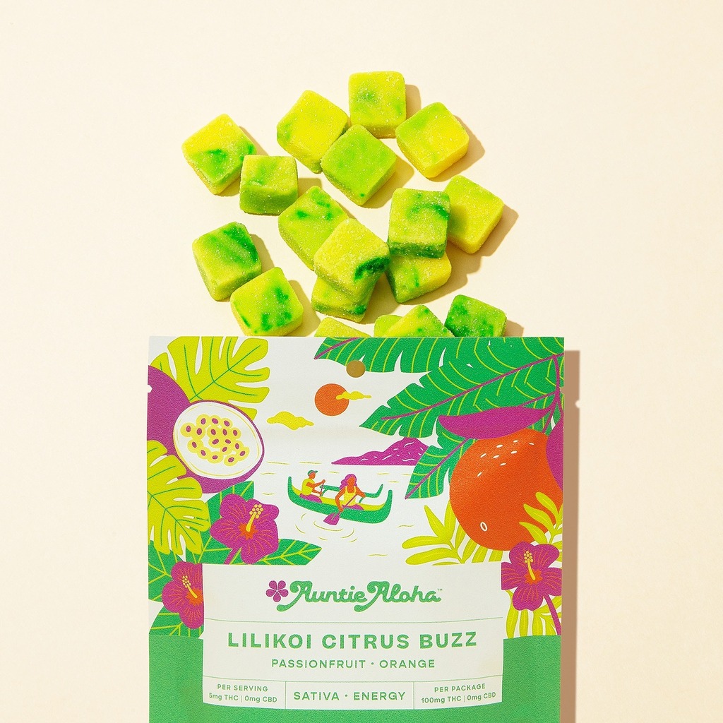 Lilikoi Citrus Buzz Vegan Gummies Auntie Aloha