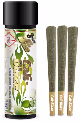 Green Apple Infused Pre-roll 3 pack (I) Cali Blaze