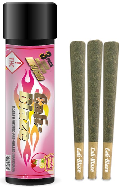 Strawberry Lemonade Infused Pre-roll 3 pack (H) Cali Blaze