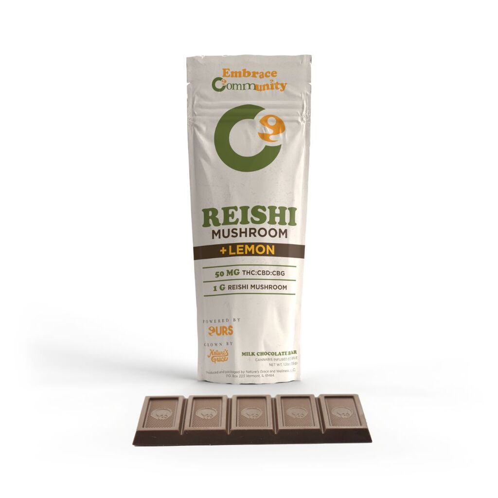 Buy Community Edibles Reishi Mushroom Lemon Milk Chocolate 50mg image