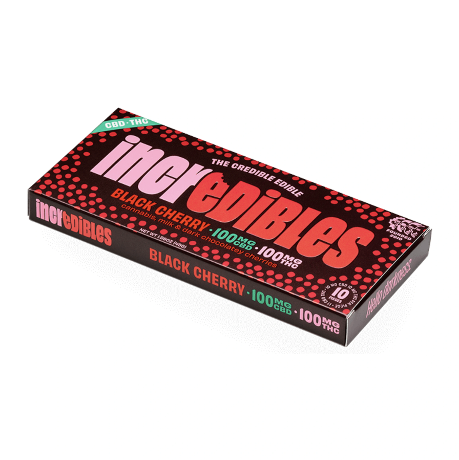 Buy incredibles Edibles Black Cherry 1:1 THC:CBD 100mg 10pk image