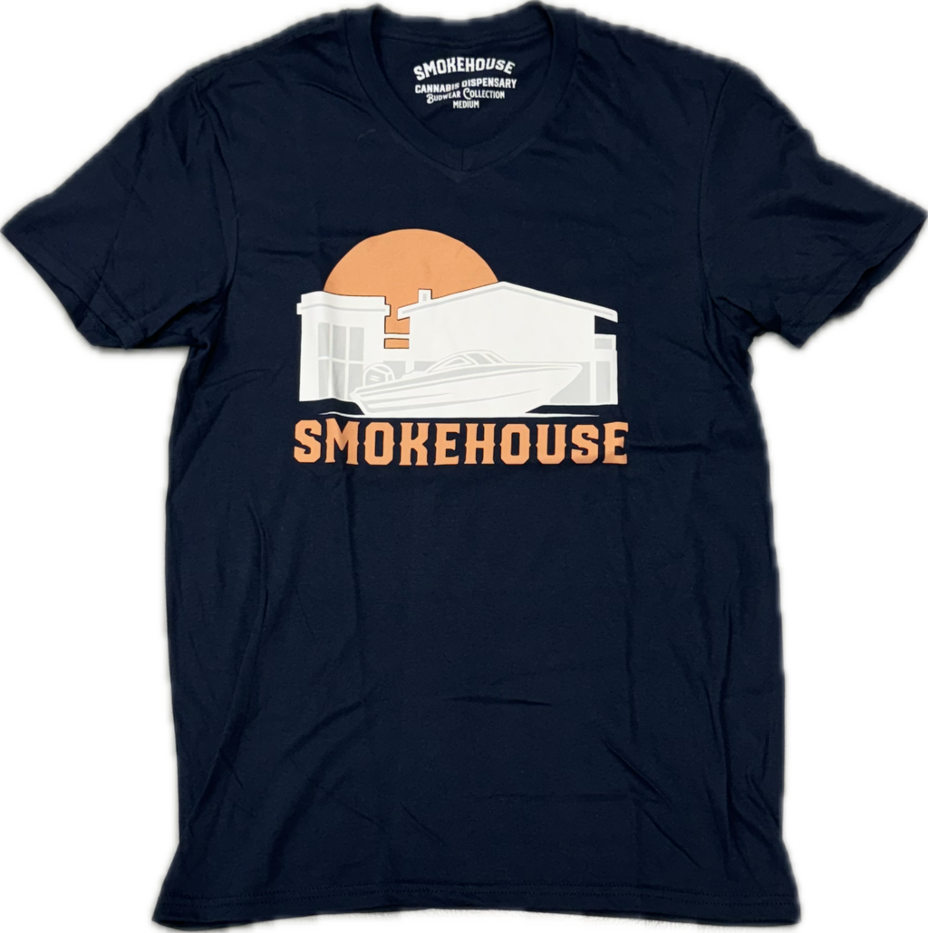 Buy SmokeHouse Apparel Navy Smokehouse Logo V-Neck Tee Medium image