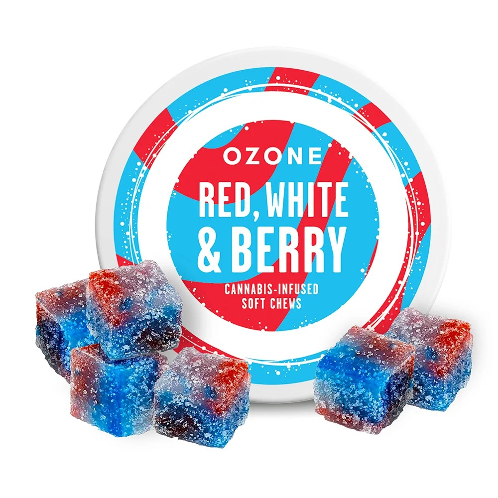 Buy Ozone Edibles Red, White and Berry 100mg image №0