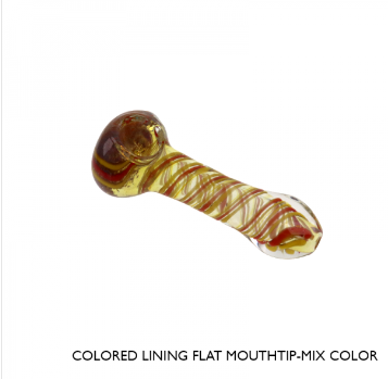 4" Glass Colored Lining Handpipe