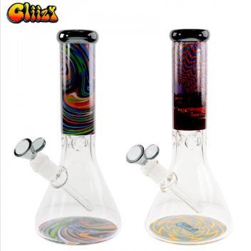 12" Beaker Base Water Pipe w Ice Catcher Gliizy