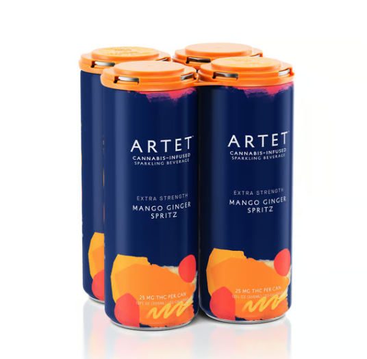 Buy Artet Edibles Mango Ginger Spritz 4pk [25mg] image