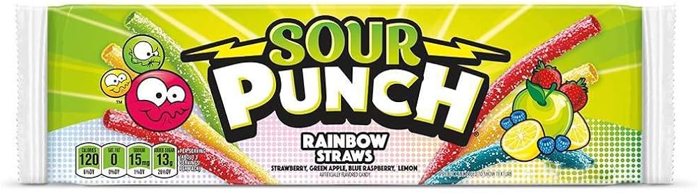 Rainbow Straws Sour Punch