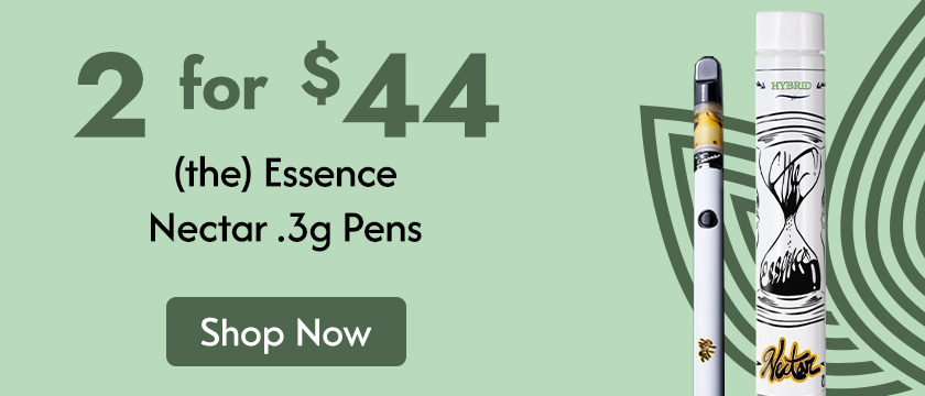 Cannabis Promo, Cannabis Sales, Cannabis Discounts, Cannabis on Sale, $44 for 2 (the) Essence Nectar .3 pens