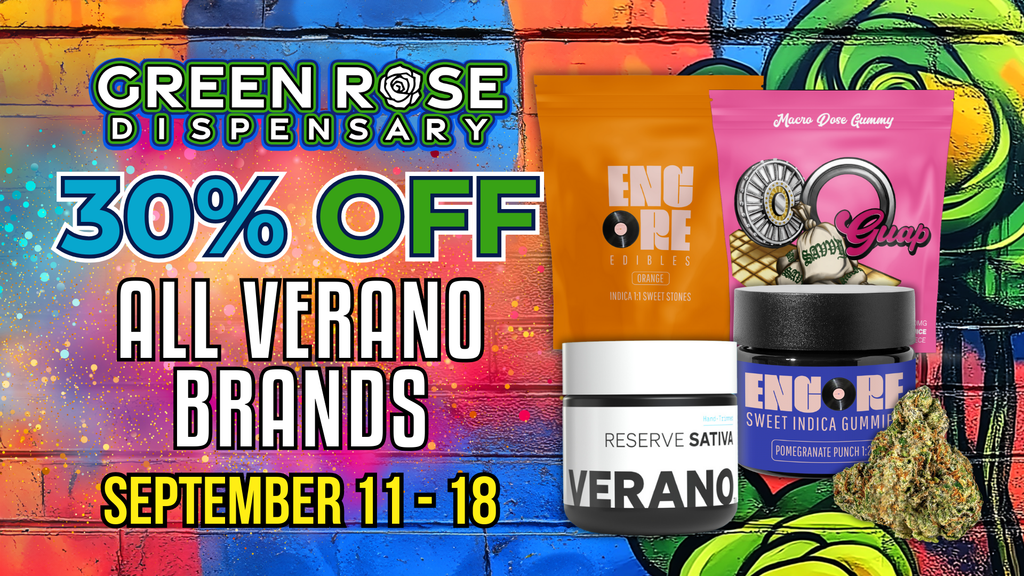 Cannabis Promo, Cannabis Sales, Cannabis Discounts, Cannabis on Sale, 30% Off All Verano Brands!