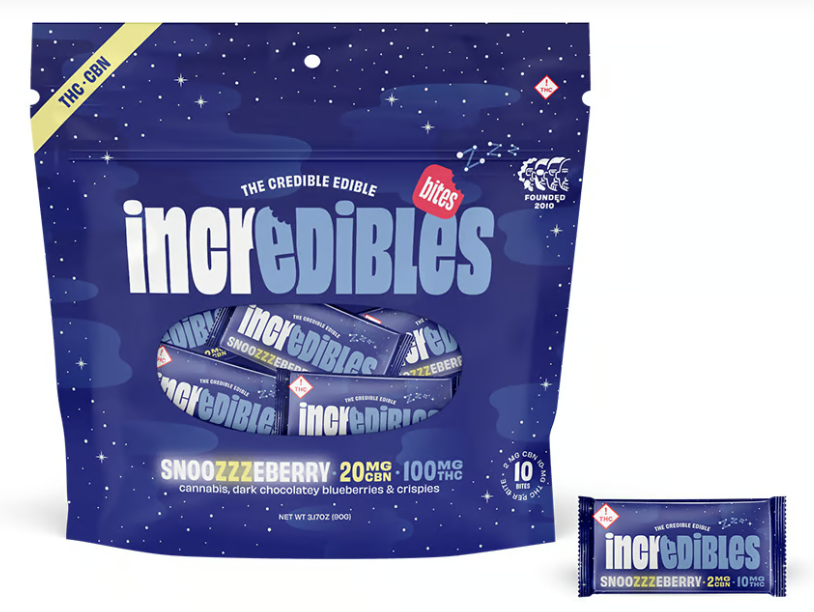 Snoozzzeberry Bites 5:1 + CBN 100mg incredibles