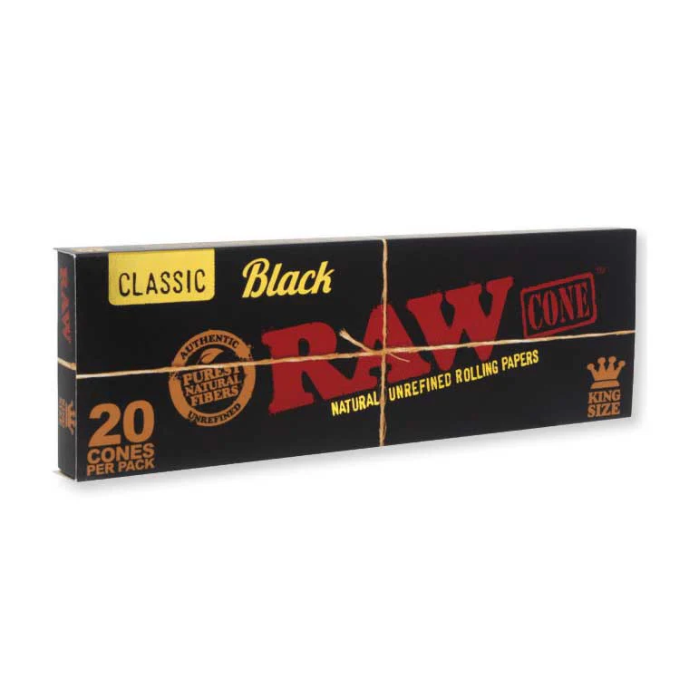 Black King Size Cones Raw