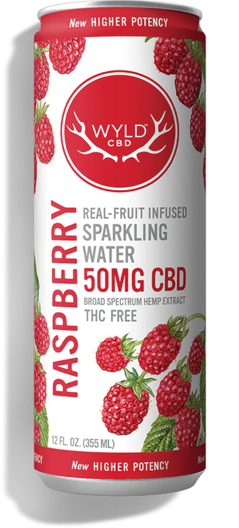 Wyld Raspberry CBD Seltzer Drink CBD, 50mg