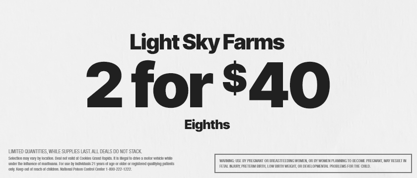 Cannabis Promo, Cannabis Sales, Cannabis Discounts, Cannabis on Sale, 2 FOR $40 LIGHT SKY FARMS NITRO CANS