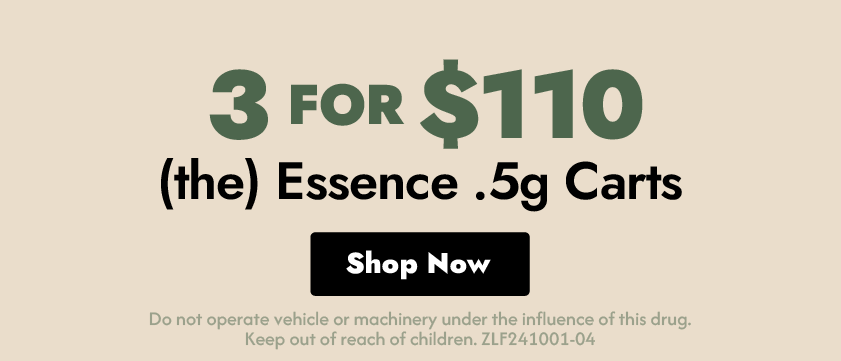 Cannabis Promo, Cannabis Sales, Cannabis Discounts, Cannabis on Sale, 3/$110 (the) Essence 0.5g Cartridges