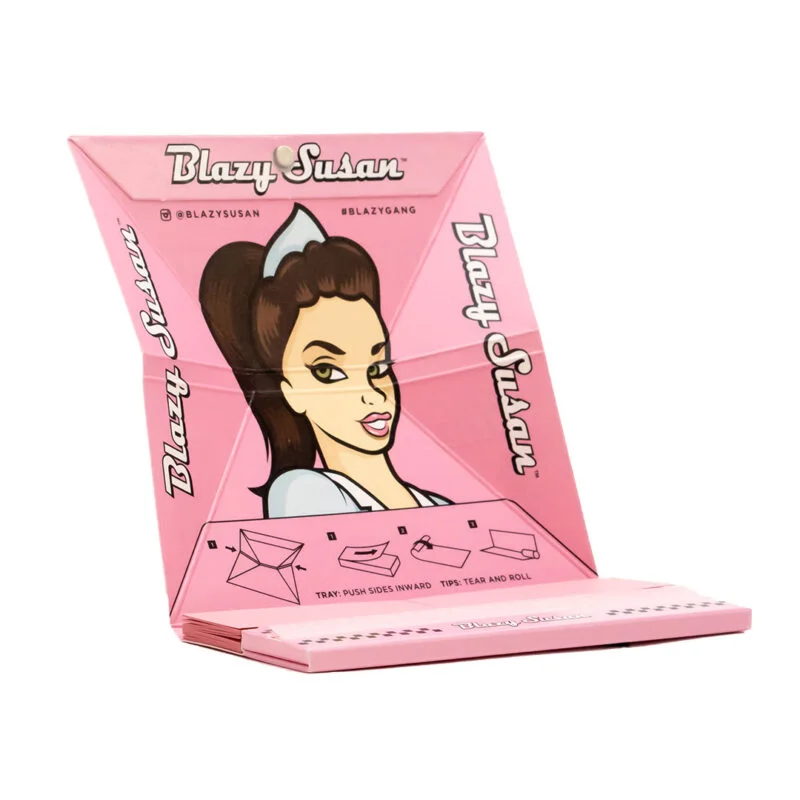 King Size Pink Deluxe Rolling Kit Blazy Susan 