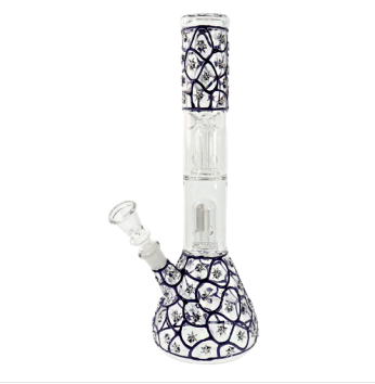 12" Crafted Double Dome Water Pipe