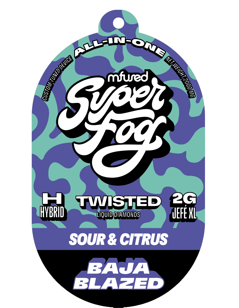 SuperFog Twisted Peach Halos Live Resin All-In-One Vape, 2g