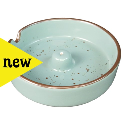 Wildberry Incense Round Ceramic Burner | Blue