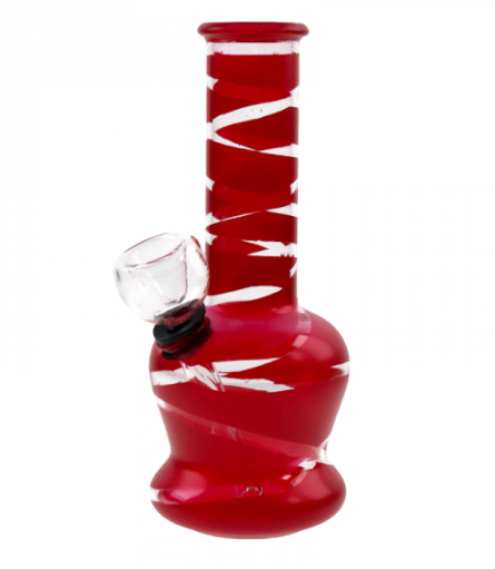 6" Frosted Design Mini Glass Water Pipe AK Wholesale