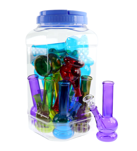 6" Colored Mini Glass Water Pipe AK Wholesale