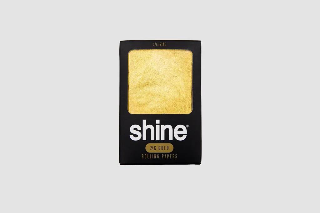 1.25 24k Gold Rolling Paper Shine Papers