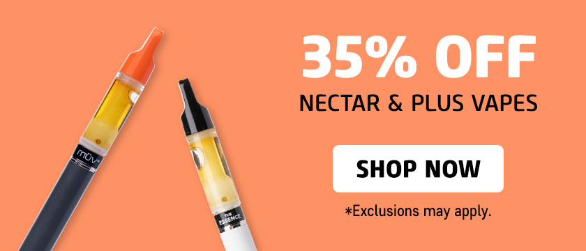 Cannabis Promo, Cannabis Sales, Cannabis Discounts, Cannabis on Sale, 35% OFF Plus & Nectar Vapes