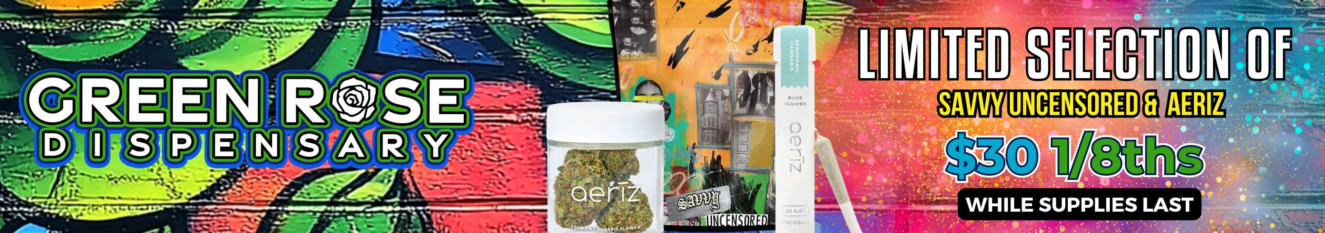 Cannabis Promo, Cannabis Sales, Cannabis Discounts, Cannabis on Sale, Selected Aeriz and Savvy Uncensored 3.5's for $30!