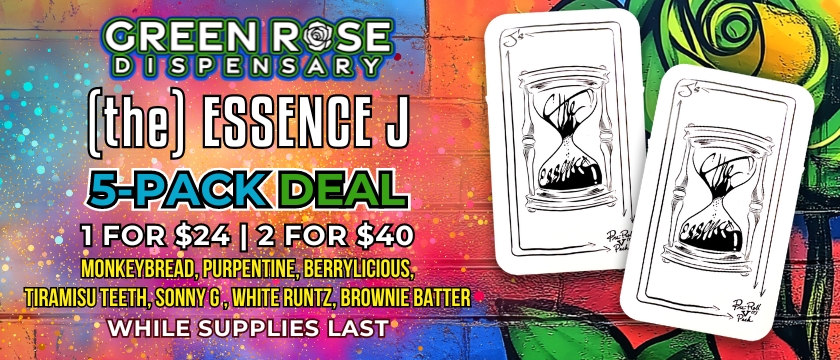 Cannabis Promo, Cannabis Sales, Cannabis Discounts, Cannabis on Sale, (the) Essence J 5-Pack Pre-Rolls  2 for $40!